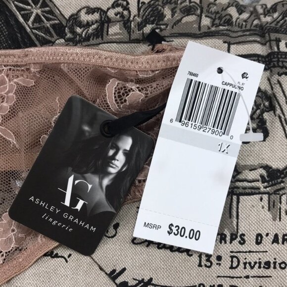 Ashley Graham Plus Size Front-Keyhole Lace Panty - Picture 7 of 9